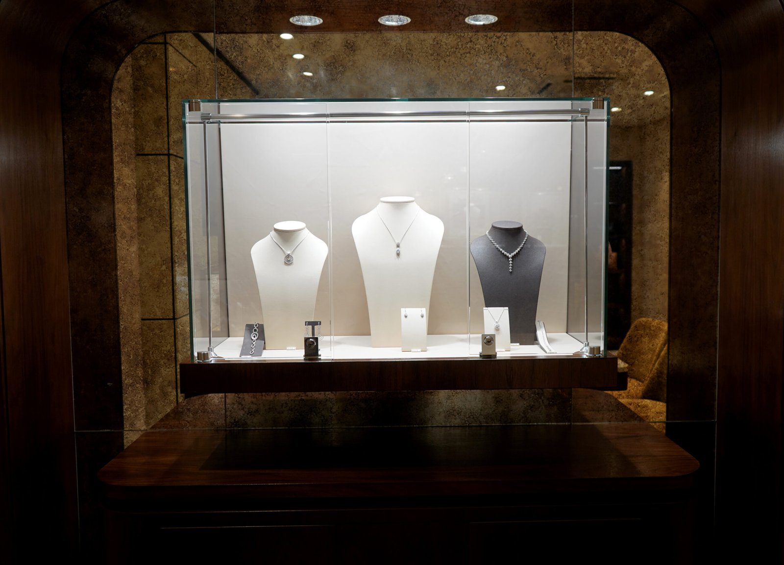 glass case of jewels INNW